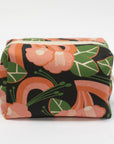 Floral patterned pouch on a white background