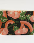 Floral patterned pouch on a white background