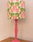 Evelyn - 30cm Drum (height 28cm) - pink and green - drum Lampshade