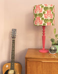Evelyn - 30cm Drum (height 28cm) - pink and green - drum Lampshade