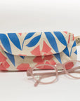Edith - Fabric Glasses Case Blue Leaves