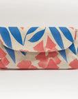 Edith - Fabric Glasses Case Blue Leaves